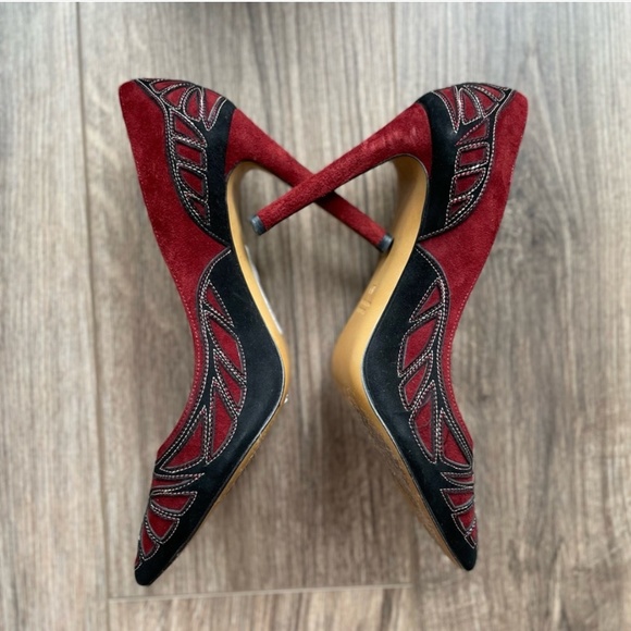 Isabel Marant Bordeaux Suede Embroidered Pumps | 39 - Picture 5 of 11